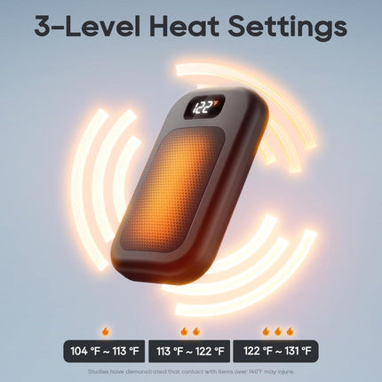 Pocket Electric Hand Warmers | Rechargeable Dual Pack with LED Display | Adjustable Heat for Comfort 4