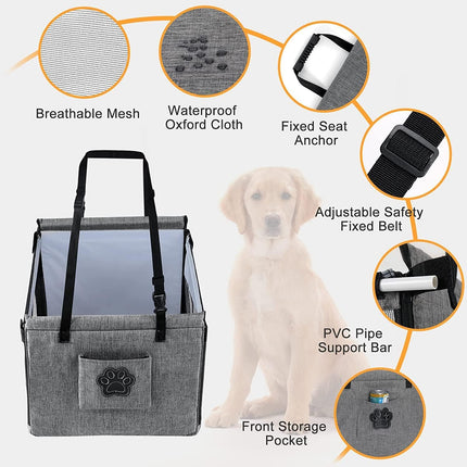 PoochPod | Portable Dog & Cat Car Seat with Waterproof Design | Spacious & Secure for Comfortable Travel 1