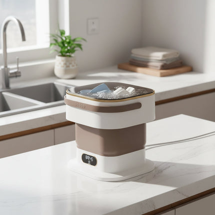 Compact Laundry Washer | Portable Mini Washing Machine with Foldable Design | Efficient for Small Loads