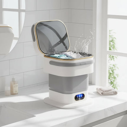 Compact Laundry Washer | Portable Mini Washing Machine with Foldable Design | Efficient for Small Loads