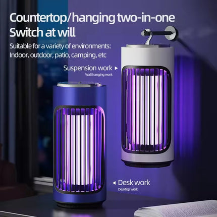 Portable 360° UV Bug Zapper Light with 12-Hour Battery Life | Eco-Friendly Indoor & Outdoor Insect Eliminator 2