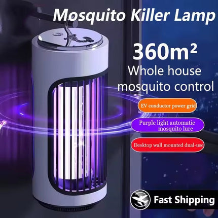Portable 360° UV Bug Zapper Light with 12-Hour Battery Life | Eco-Friendly Indoor & Outdoor Insect Eliminator 3