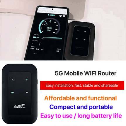 Portable 5G Router | High-Speed WiFi with Extended Battery Life | Reliable Internet for Travel and Streaming 6