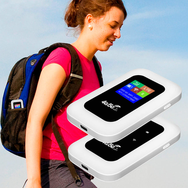 Portable 5G Wi-Fi Router | High-Speed Connection with Long Battery Life | Compact Internet Access for Travel & Home Use 0