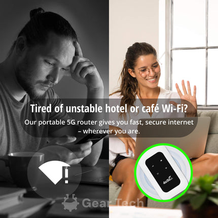 Portable 5G Wi-Fi Router | High-Speed Connection with Long Battery Life | Compact Internet Access for Travel & Home Use 4