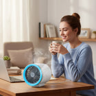 Portable Air Circulation Fan with LED Lights & Reusable Ice Packs for Enhanced Cooling 0