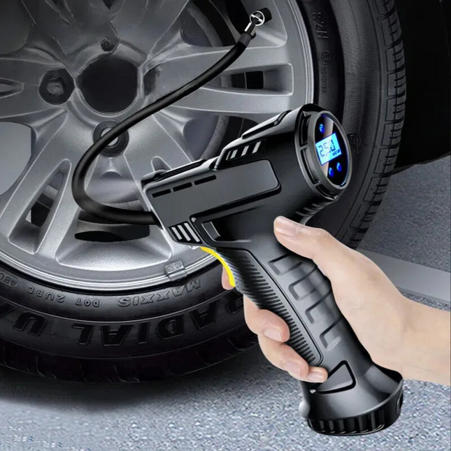 Portable Air Compressor | 120W Handheld Tire Inflator with Smart Auto-Stop Feature | Compact Design for Effortless Inflation 0