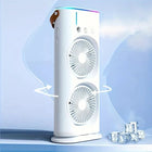 Portable Air Conditioner Fan | Dual Head Design with Mist Spray | USB Rechargeable for Personal Comfort 0
