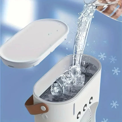 Portable Air Conditioner Fan | Dual Head Design with Mist Spray | USB Rechargeable for Personal Comfort 1