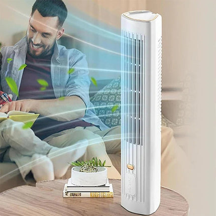 Portable Air Conditioner Tower Fan | Bladeless Design with USB Rechargeable Battery | Compact Cooling Solution for Home and Office 1