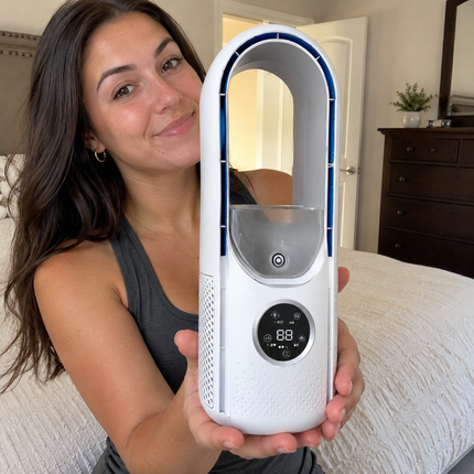 Portable Air Conditioner | Bladeless Cooling Fan with Remote Control | Sleek Design for Quiet Comfort 2