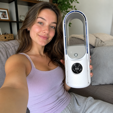 Portable Air Conditioner | Bladeless Cooling Fan with Remote Control | Sleek Design for Quiet Comfort 3