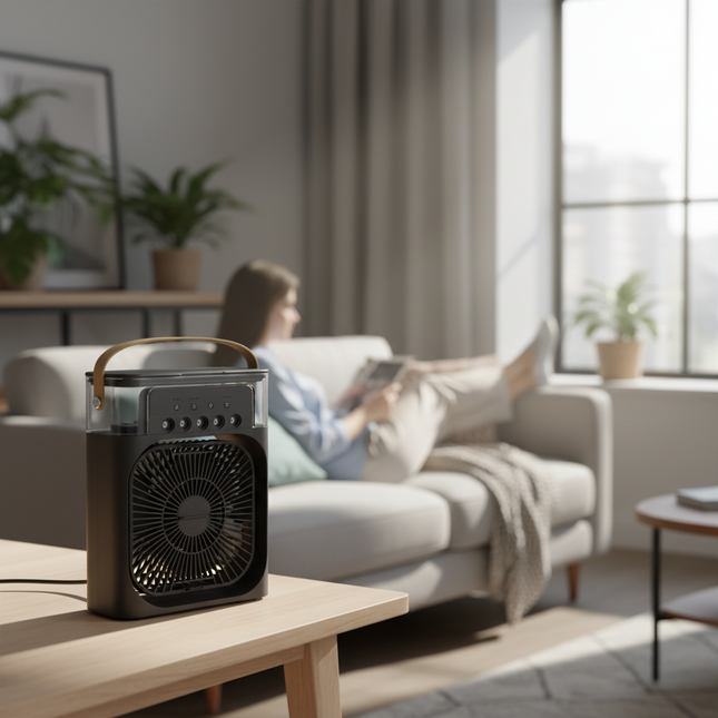 Portable Air Conditioner | Evaporative Cooler with Remote Control | Efficient Personal Cooling for Home and Office 0
