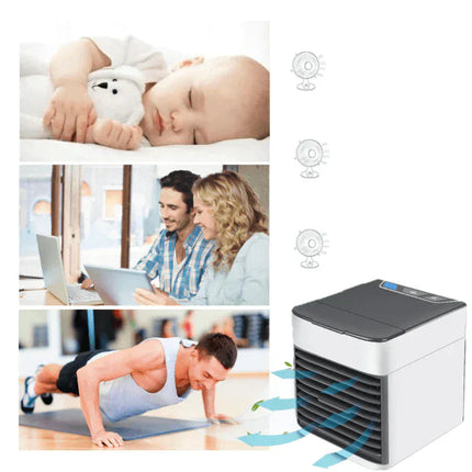 Portable Air Cooler | 3-in-1 Evaporative Cooler Fan with LED Light | Lightweight Design for Fresh Air and Comfort 3
