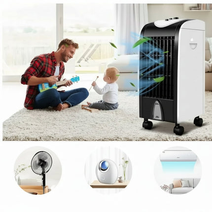 Portable Air Cooler | 3-in-1 Evaporative Swamp Cooler with Refillable Tank | Compact Design for Home and Office 1
