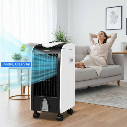 Portable Air Cooler | 3-in-1 Evaporative Swamp Cooler with Refillable Tank | Compact Design for Home and Office 3