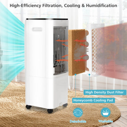 Portable Air Cooler | 4-in-1 Evaporative Fan with 12L Water Tank | Customizable Airflow for Home Comfort 6