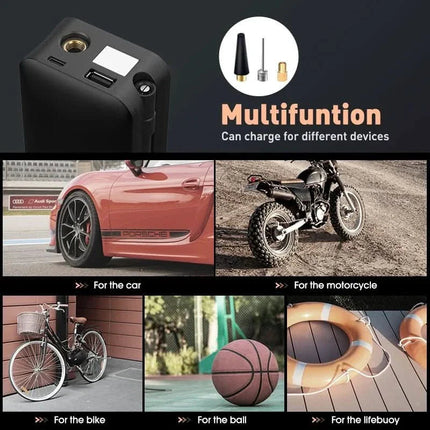 Portable Air Pump | Rechargeable Tire Inflator with 150 PSI | Compact Design for Quick Inflation 2