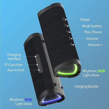 Portable Bluetooth Speaker | Wireless Design with 24W Stereo Sound | IPX7 Waterproof for Outdoor Adventures 4