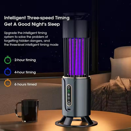 Portable Bug Zapper | Indoor & Outdoor Mosquito Control with Silent Operation | USB Rechargeable for Peaceful Pest-Free Living 4