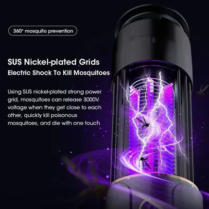 Portable Bug Zapper | Indoor & Outdoor Mosquito Control with Silent Operation | USB Rechargeable for Peaceful Pest-Free Living 6