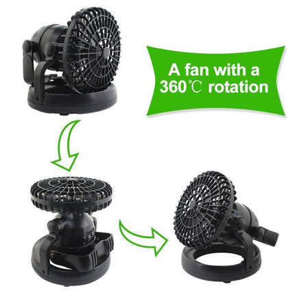 Portable Camping Fan | Rechargeable Battery Operated Fan with LED Light | Lightweight Design for Outdoor Comfort 5