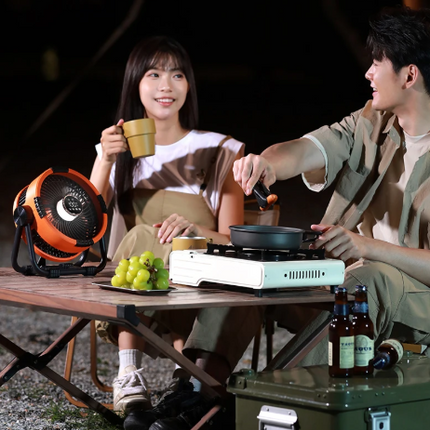 Portable Camping Fan with LED Light & Power Bank | Rechargeable 20,000mAh Battery for Up to 100 Hours of Use 3