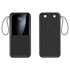 Portable Charger | 10000mAh Power Bank with Integrated Cable & LCD Display | Compact Design for On-the-Go Charging 0