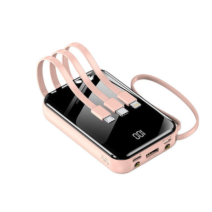 Portable Charger | High-Capacity Power Bank with Integrated Cables | Fast Charging for On-the-Go Convenience 0
