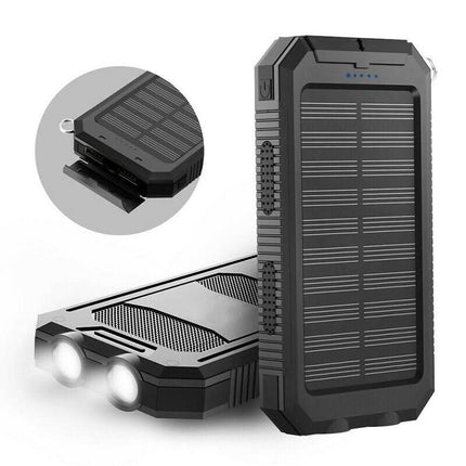 Portable Charger | Waterproof Solar Power Bank with 30000mAh Capacity | Dual USB Outputs for Outdoor Adventures 0