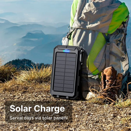 Portable Charger | Waterproof Solar Power Bank with 30000mAh Capacity | Dual USB Outputs for Outdoor Adventures 7