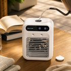 Portable Desktop Cooling Fan with Humidifier Function | USB Rechargeable Design for Personal Comfort 0