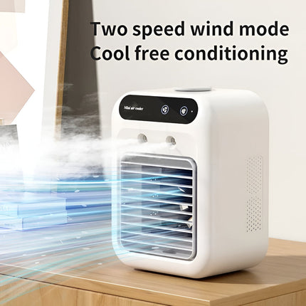 Portable Desktop Cooling Fan with Humidifier Function | USB Rechargeable Design for Personal Comfort 1