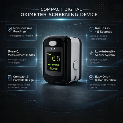 Portable Digital Oximeter | Compact Blood Oxygen Monitor with Quick Readings | Ideal for Home and Travel Health Tracking 2