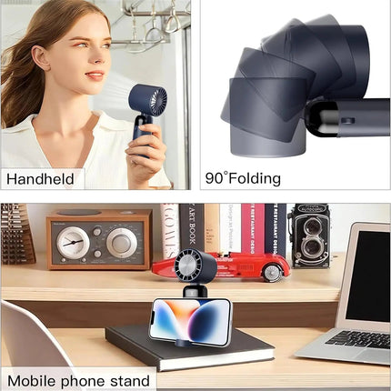Portable Electric Cooling Fan with 3-Speed Settings & Ice Compression | Compact Design for Instant Heat Relief 1