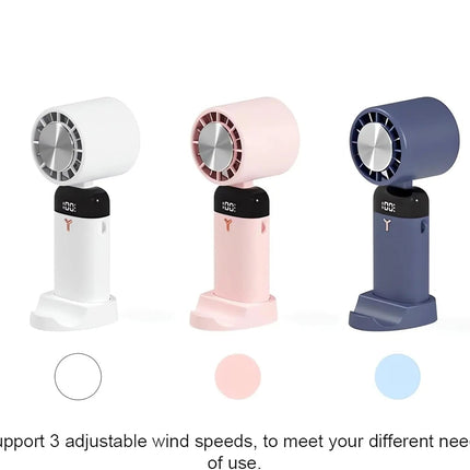 Portable Electric Cooling Fan with 3-Speed Settings & Ice Compression | Compact Design for Instant Heat Relief 2