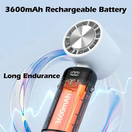 Portable Electric Cooling Fan with 3-Speed Settings & Ice Compression | Compact Design for Instant Heat Relief 5