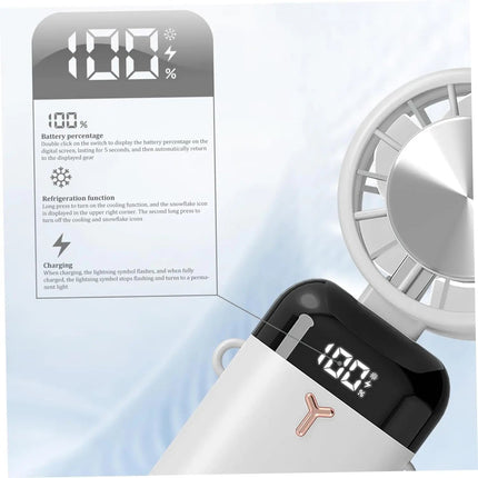 Portable Electric Cooling Fan with 3-Speed Settings & Ice Compression | Compact Design for Instant Heat Relief 6