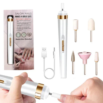 Portable Electric Nail Polisher | 5-in-1 Manicure Tool with Built-In Light | Precision Grooming for Effortless Nail Care 9