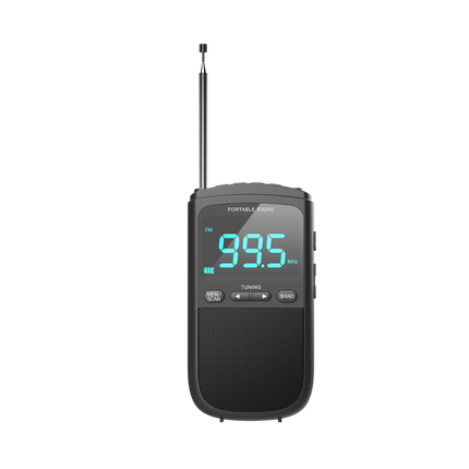 Portable Emergency Radio | AM/FM Weather Radio with 10+ Hour Battery Life | Compact Design for Outdoor Safety 0