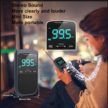 Portable Emergency Radio | AM/FM Weather Radio with 10+ Hour Battery Life | Compact Design for Outdoor Safety 4