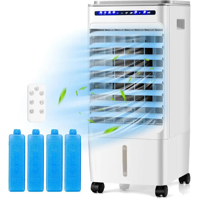 Portable Evaporative Cooler | Air Cooling Fan with Remote Control | Compact Design for Home and Office Comfort 0