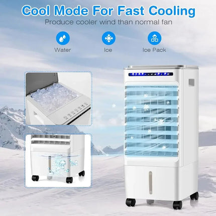 Portable Evaporative Cooler | Air Cooling Fan with Remote Control | Compact Design for Home and Office Comfort 3
