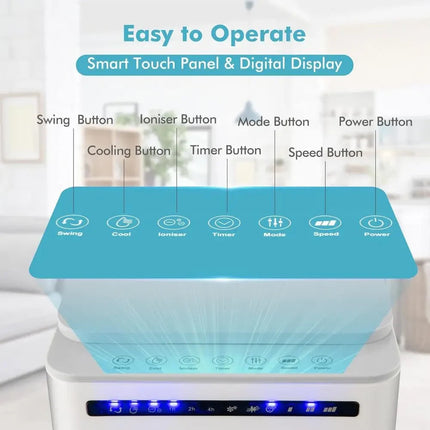 Portable Evaporative Cooler | Air Cooling Fan with Remote Control | Compact Design for Home and Office Comfort 5