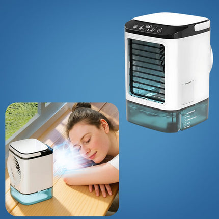 Portable Evaporative Cooler | Quiet 12W Fan with 900ml Tank | Efficient Cooling for Small Spaces 0