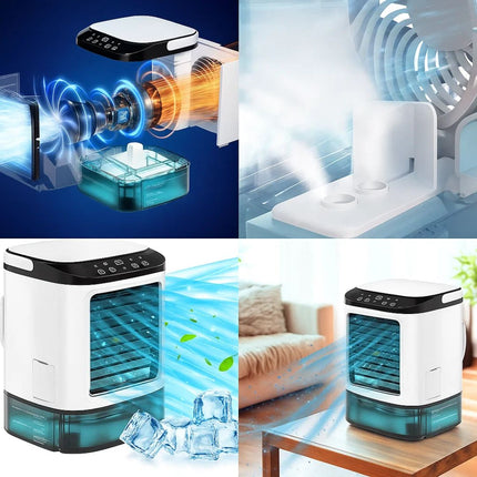 Portable Evaporative Cooler | Quiet 12W Fan with 900ml Tank | Efficient Cooling for Small Spaces 3