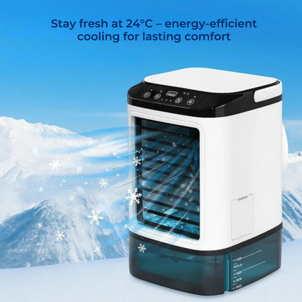 Portable Evaporative Cooler | Quiet 12W Fan with 900ml Tank | Efficient Cooling for Small Spaces 4
