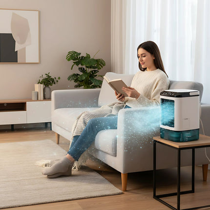 Portable Evaporative Cooler | Quiet 12W Fan with 900ml Tank | Efficient Cooling for Small Spaces 7