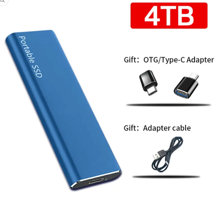 Portable External Hard Drive | 4TB USB-C Storage with Rapid Data Transfer | Compact Design for On-the-Go Access 4