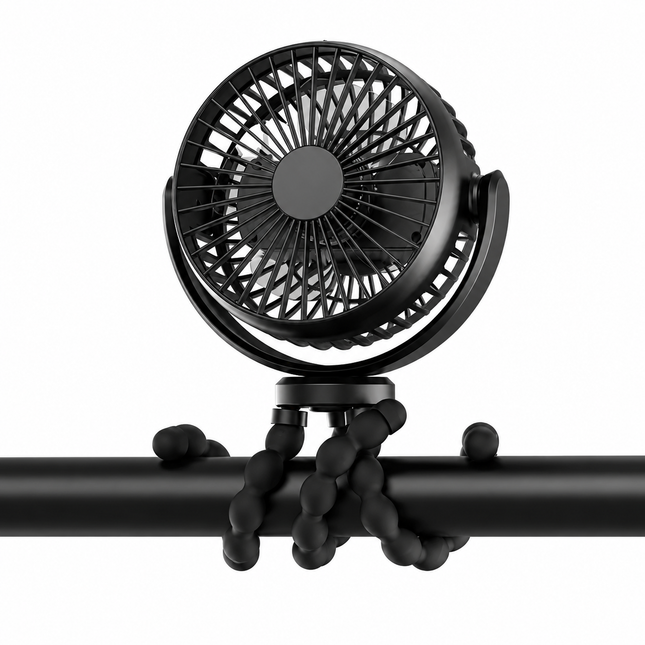 Portable Fan | Battery Operated Clip-On Fan with 3 Speed Settings | Flexible Cooling for Home, Travel, and Office 0